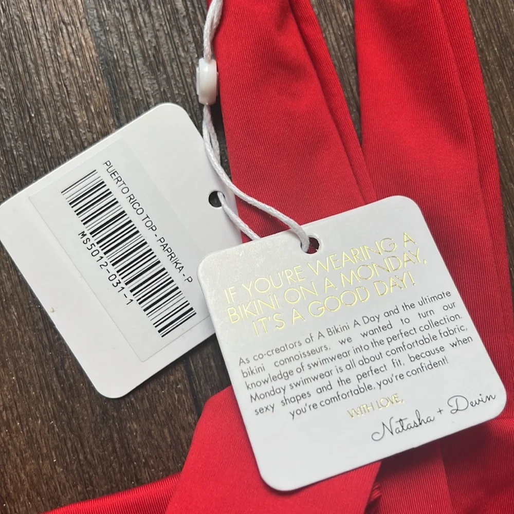 Monday Swimwear Puerto Rico Top Paprika